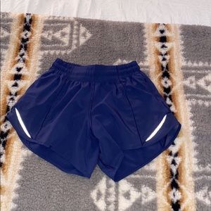 Blue Lululemon Hotty Hot shorts